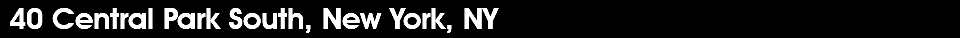  40 Central Park South, New York, NY